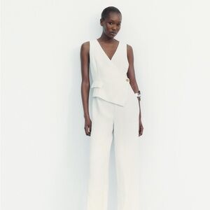 ZARA NET Full Length Asymmetric Vest Jumpsuit